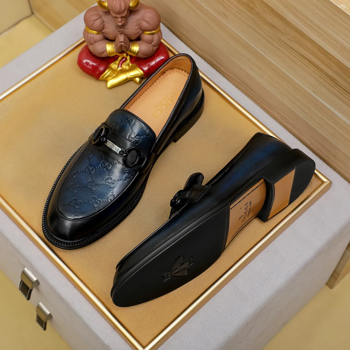 Men's shoes 💰460 💰💰Gucci official website men's business formal leather shoes update💥Hong Kong counters synchronize new styles💥completely one to one replica shipment👍zero difference in counter quality 0⃣️all made of imported first-layer cowhide on the outside with original hardware buckles➕water-dyed🐂leather lining production, color, code matching 39-44 (customized at 38.45.46)……